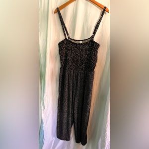 Old Navy Black and White Polka Dot Wide Leg Jumpsuit XL